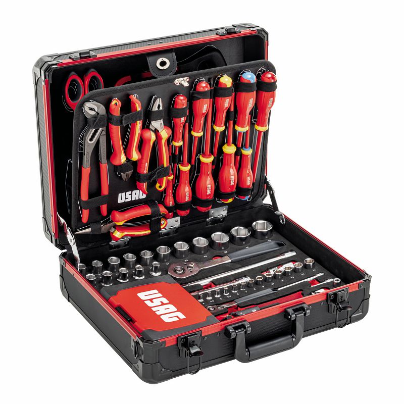 Valigia con assortimento per elettrotecnica (181 pz) Usag 002 ME U00020017