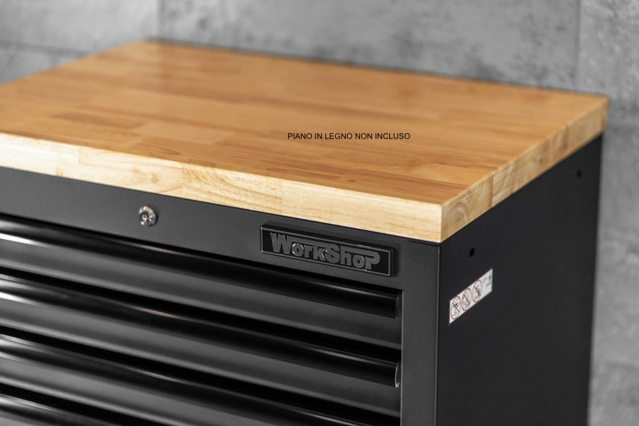 Modulo 8 Cassetti per arredo Workshopitaly MPS Total Black