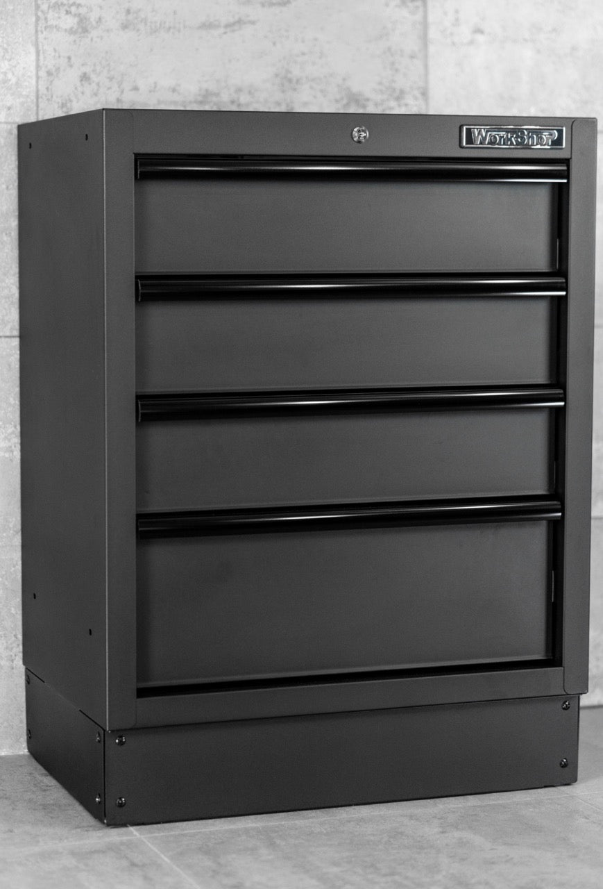 Modulo 4 Cassetti per arredo Workshopitaly MPS Total Black