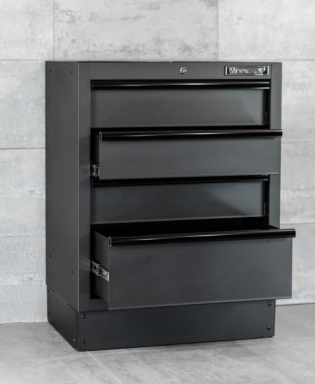 Modulo 4 Cassetti per arredo Workshopitaly MPS Total Black