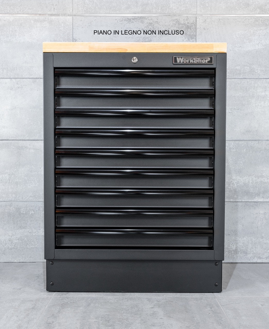Modulo 9 Cassetti per arredo Workshopitaly MPS Total Black
