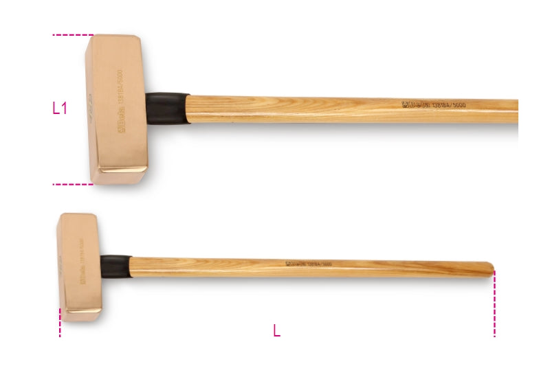Mazze antiscintilla manico in legno Beta 1381BA