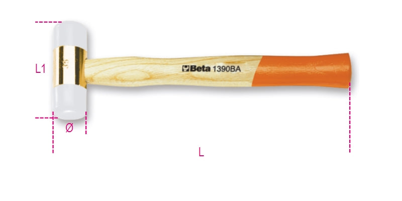 Mazzuola con battenti in nylon antiscintilla Beta 1390BA