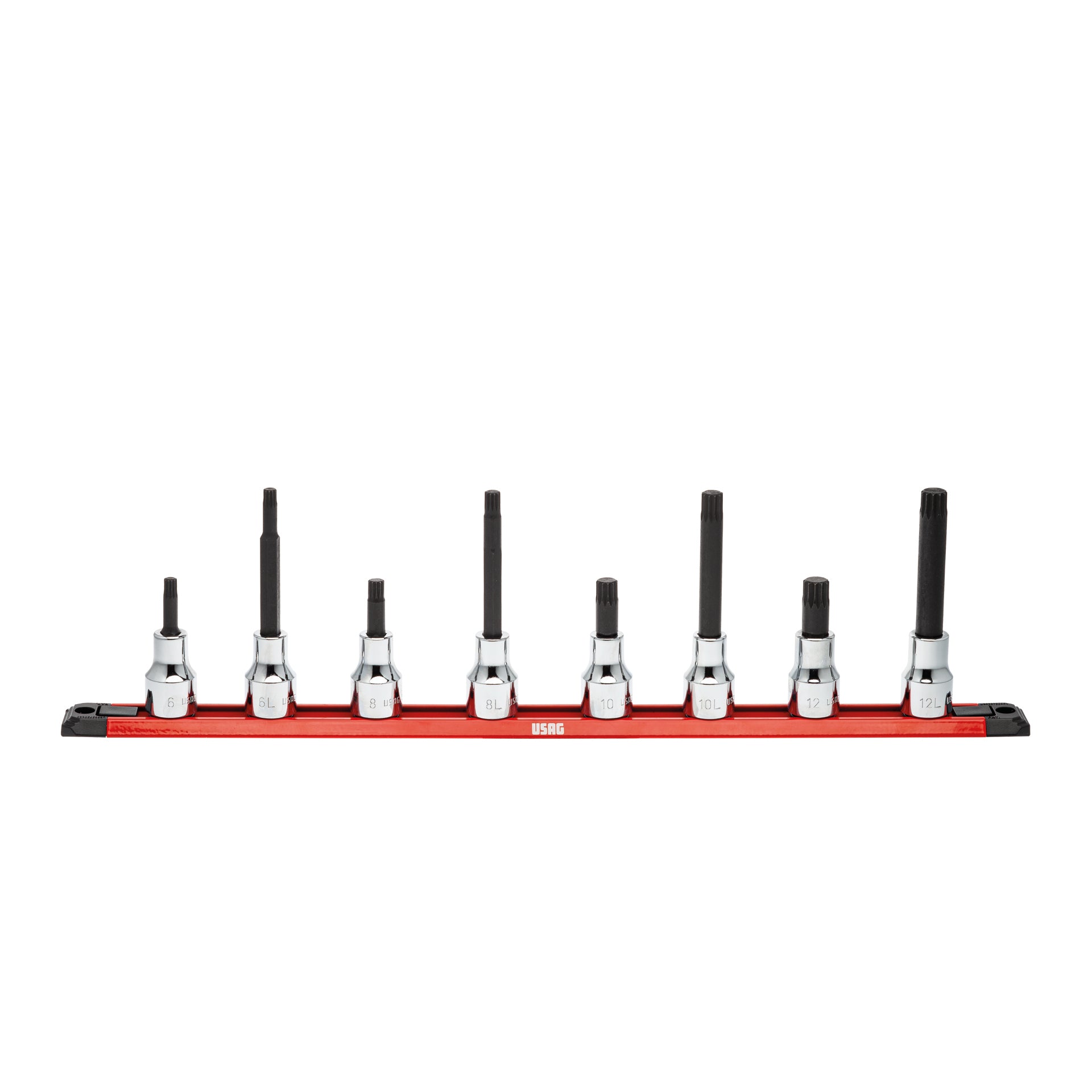 Serie di 8 chiavi a bussola per viti con impronta XZN Usag 233 1/2 NXZN/S8