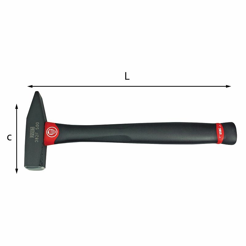 Martelli per meccanici manico in graphite Usag 382 F