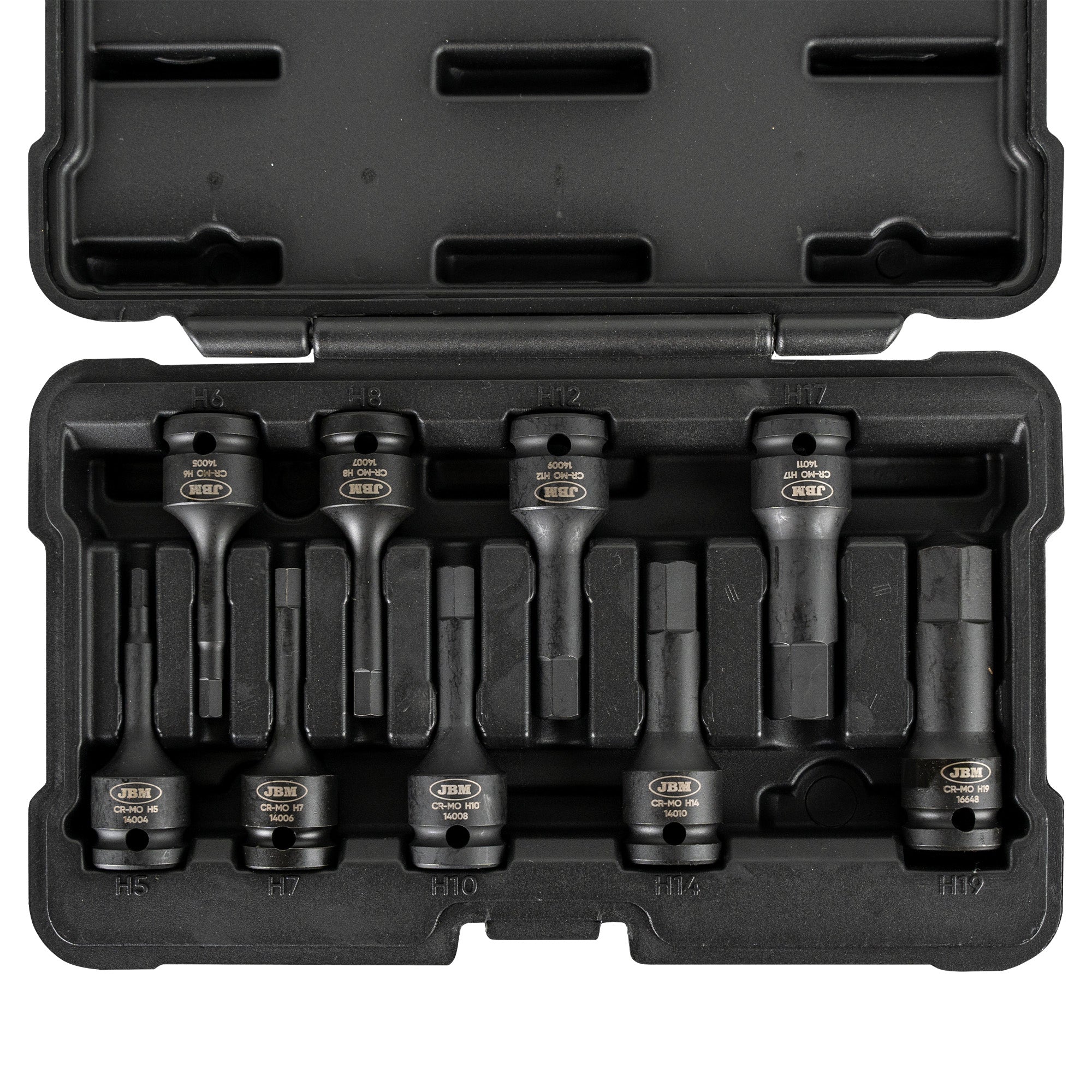 SET DI 9 BUSSOLE ESAGONALI DA 1/2" PER IMPATTO 52339 JBM