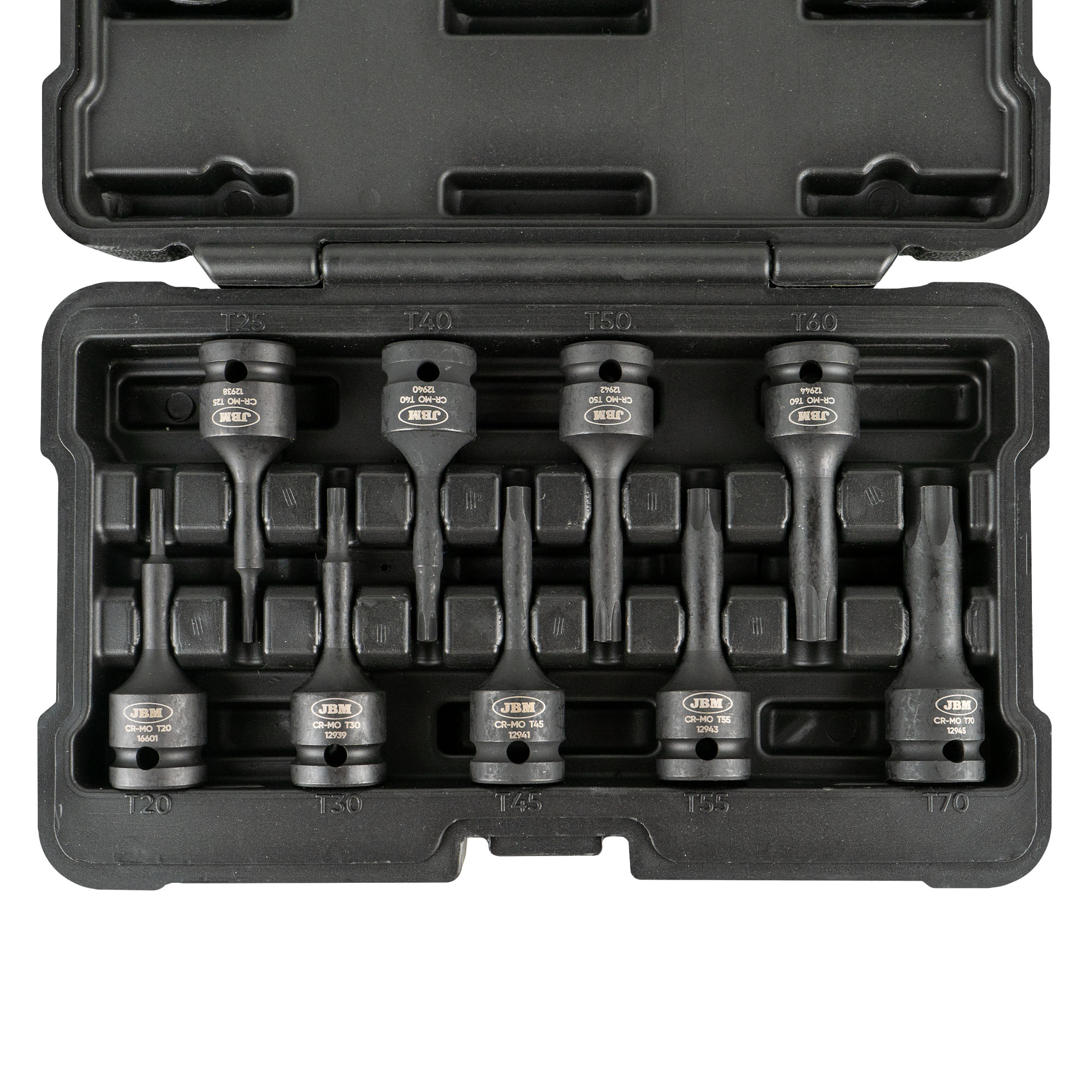 SET DI 9 PUNTE LUNGHE PNEUMATICHE DA 1/2” T60 TORX 52340 JBM