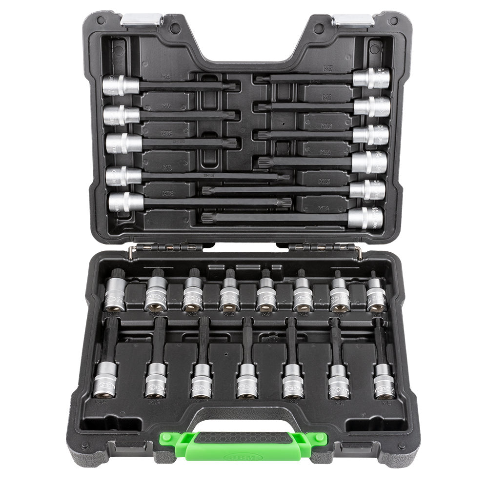 VALIGETTA DI 26 PEZZI CON INSERTI A 12 DENTI 1/2" 52603 JBM