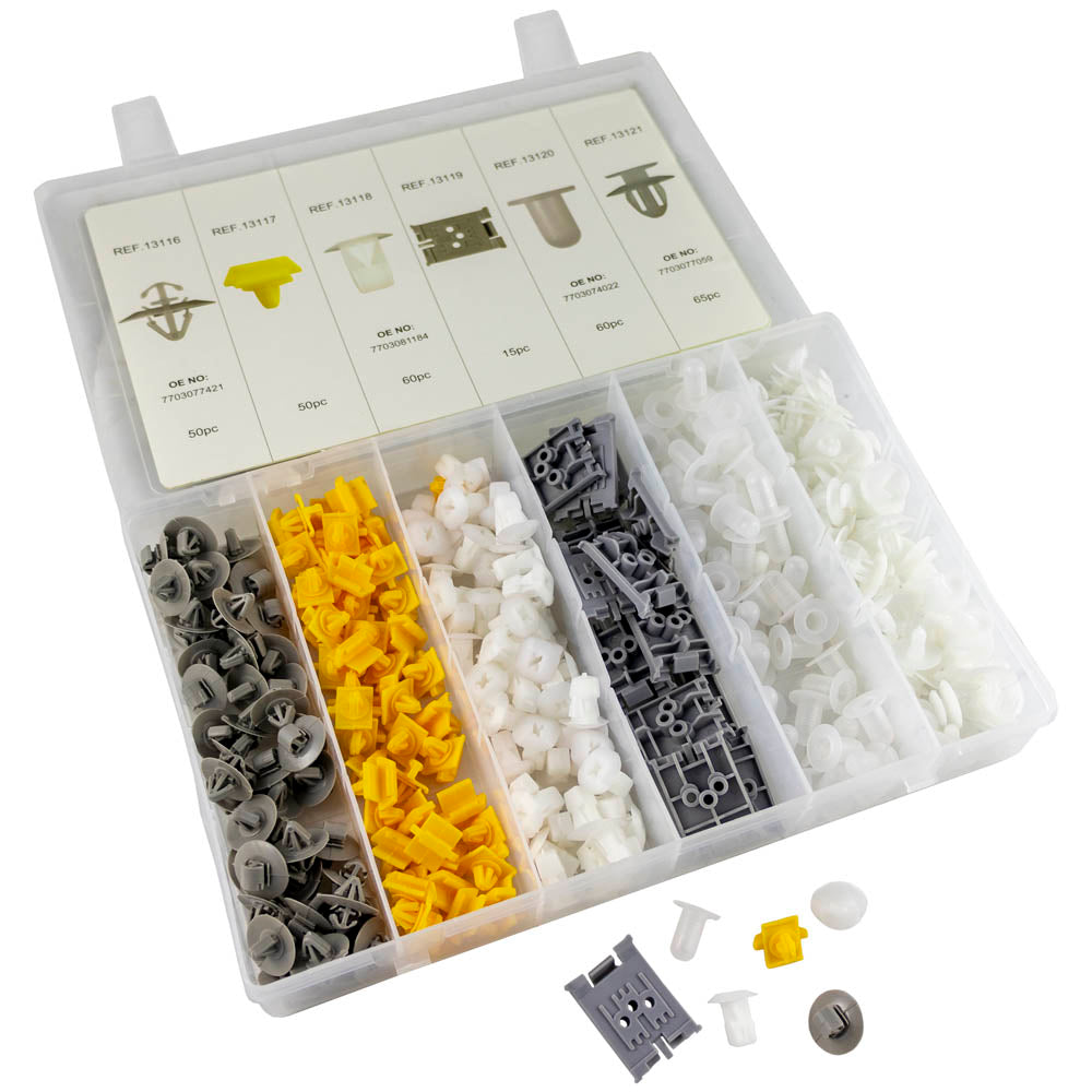 ASSORTIMENTO CLIP DI FISSAGGIO PER RENAULT 300 PEZZI 52897 JBM