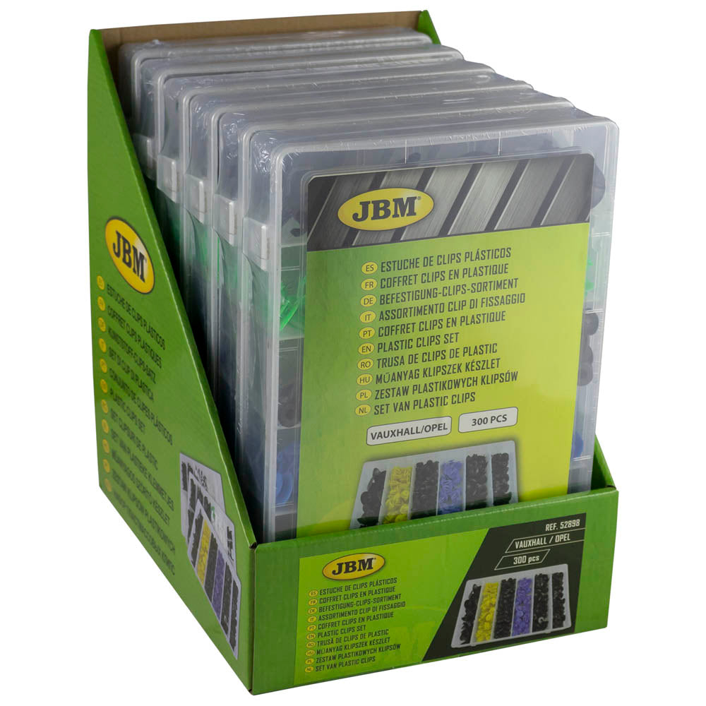 ASSORTIMENTO CLIP DI FISSAGGIO VAUXHALL/OPEL 300 PEZZI 52898 JBM
