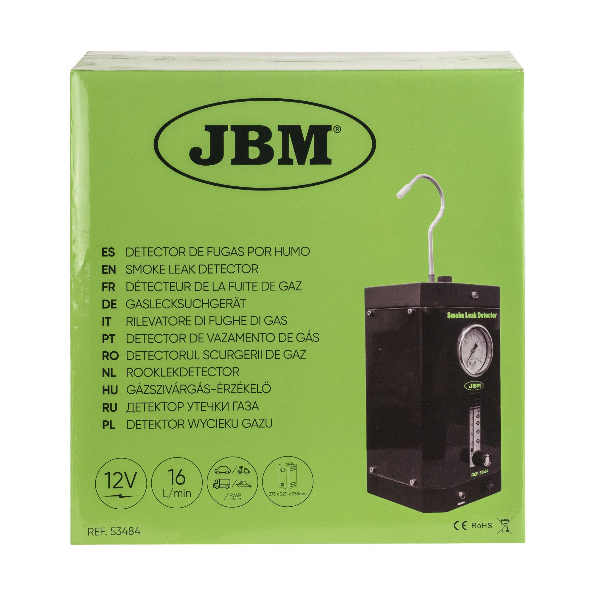 RILEVATORE DI FUGHE DI GAS 16L/MIN 53484 JBM