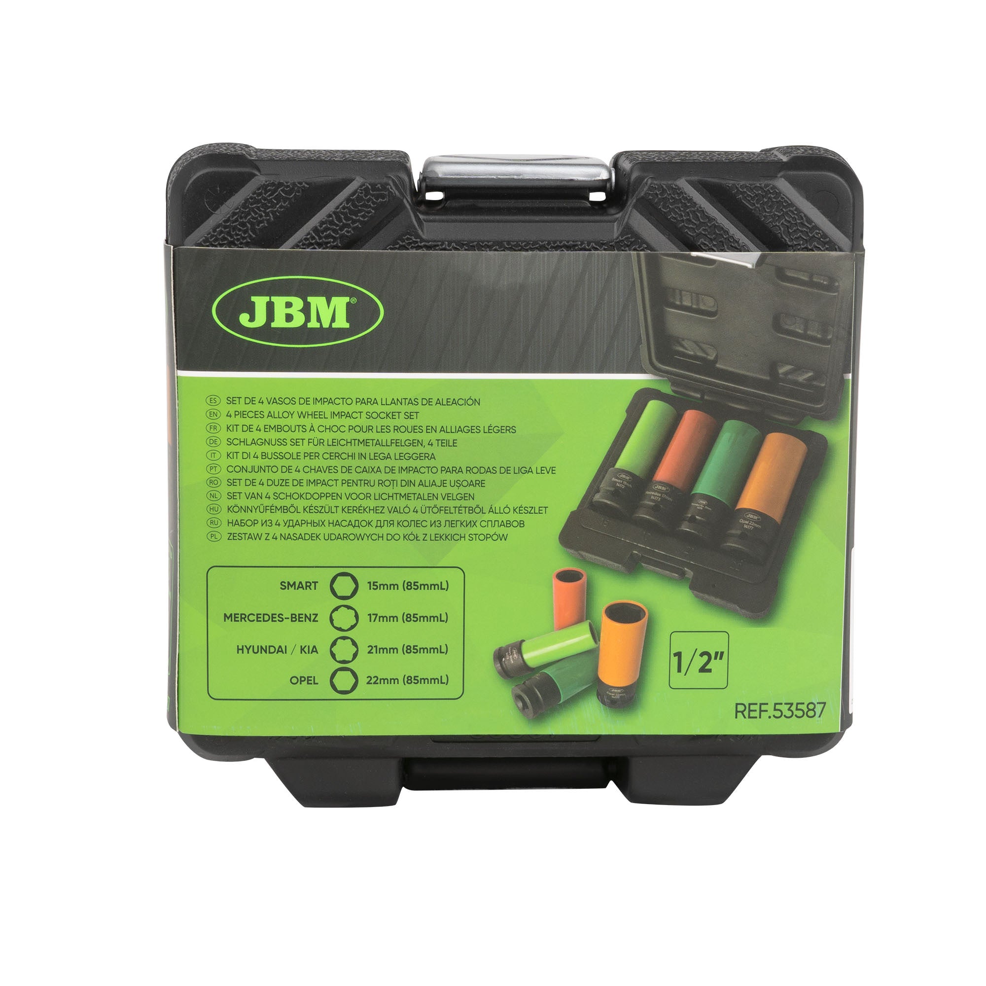 SET DI 4 BUSSOLE PER CERCHI IN LEGA LEGGERA, DA 1/2" 53587 JBM