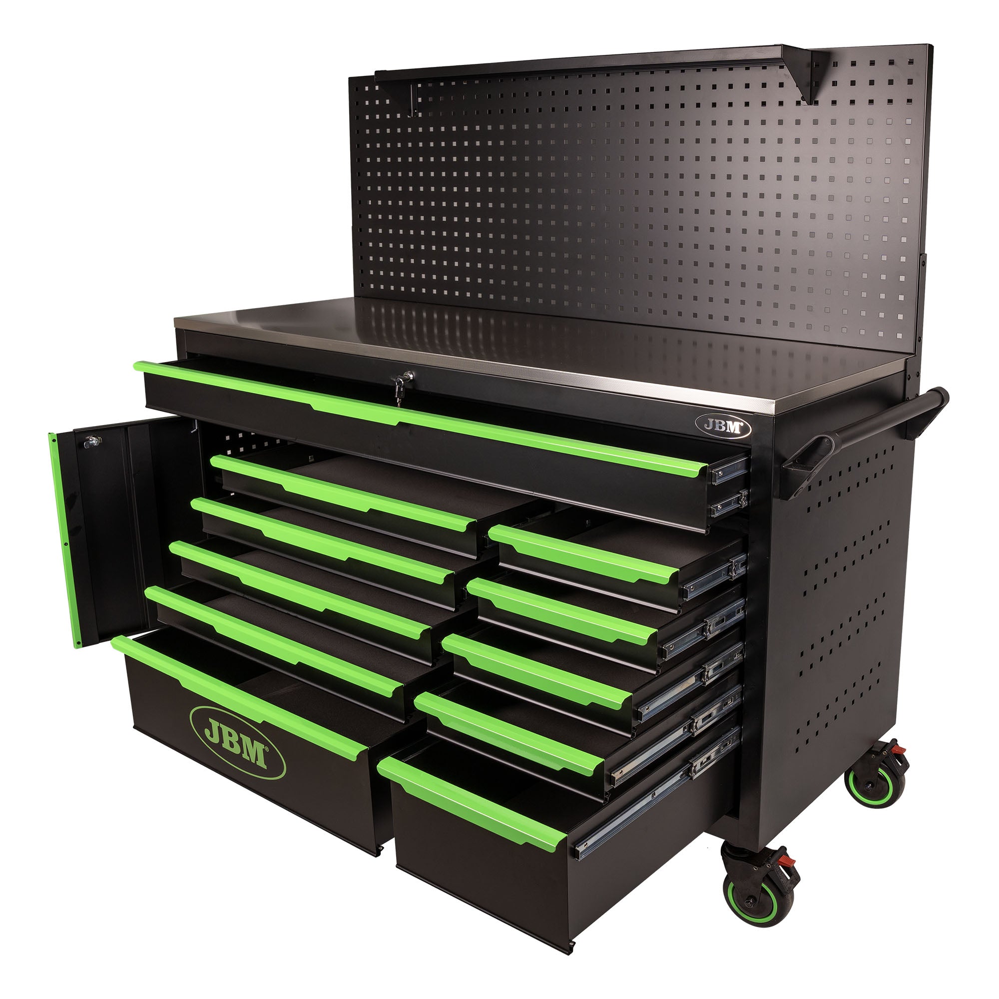 CARRELLO CON 11 CASSETTI E PANNELLO FORATO - VUOTO 54510 JBM
