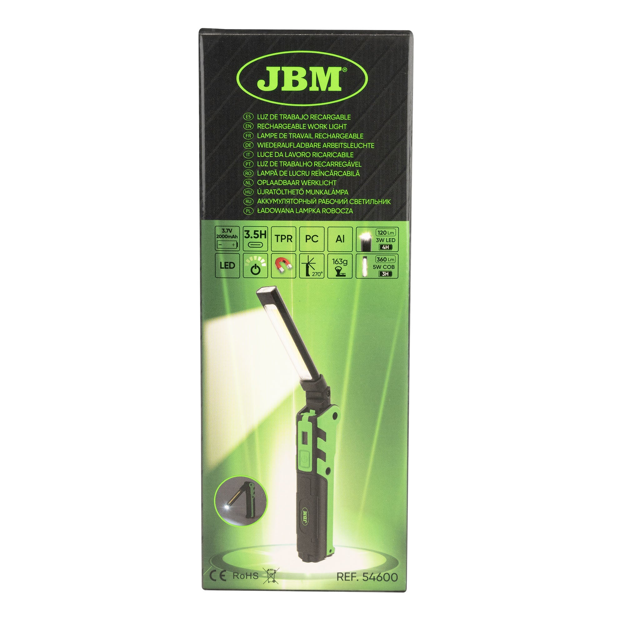 MINI LAMPADA LED A SNODO MAGNETICO - 360LM 54600 JBM