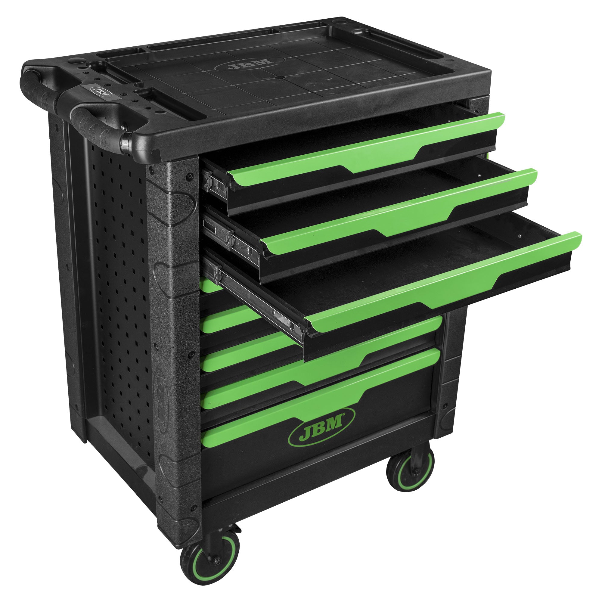 CARRELLO CON 8 CASSETTI VERDE - VUOTO 54717 JBM