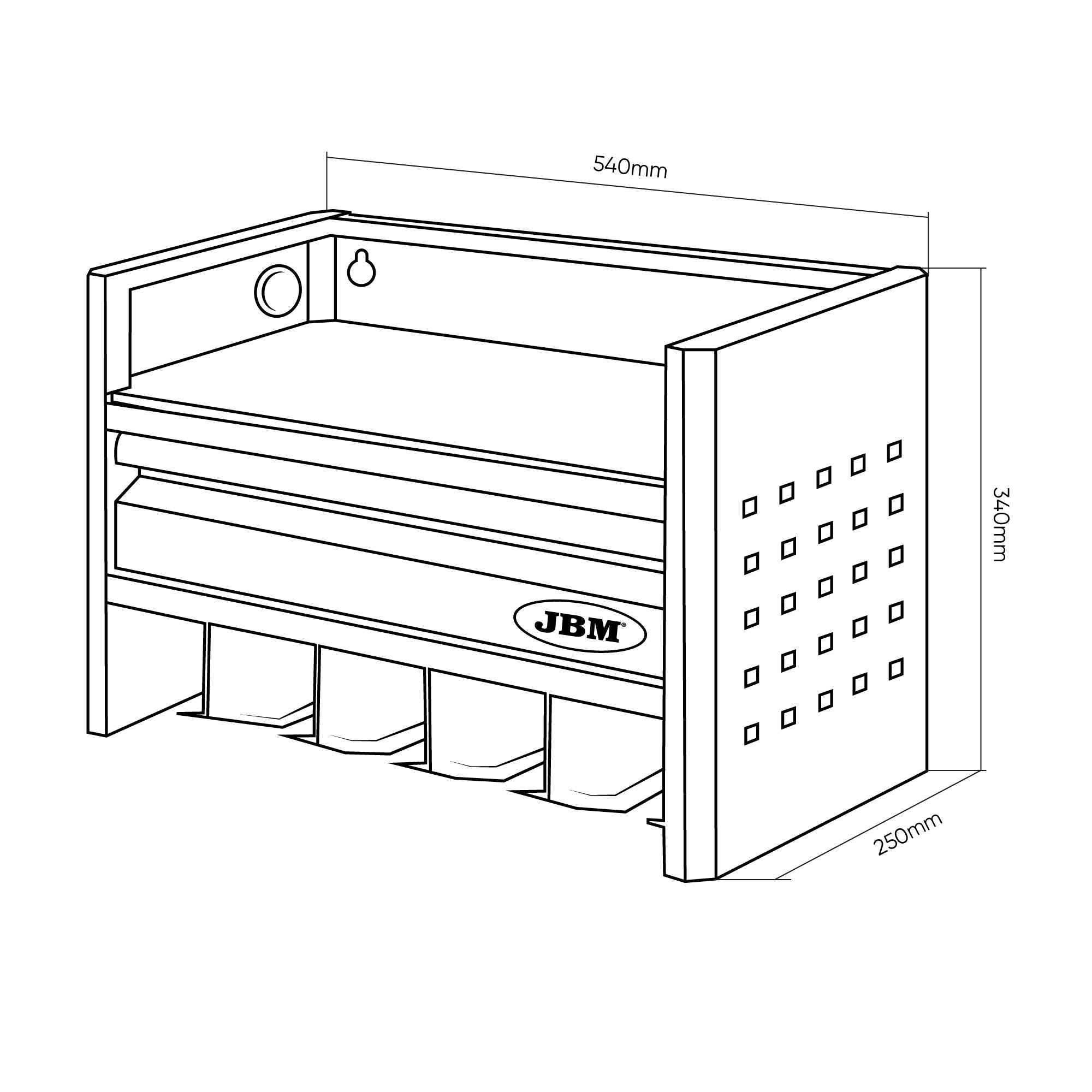 MENSOLA PER ATTREZZI ELETTRICI A 3 LIVELLI - ROSA 54784P JBM