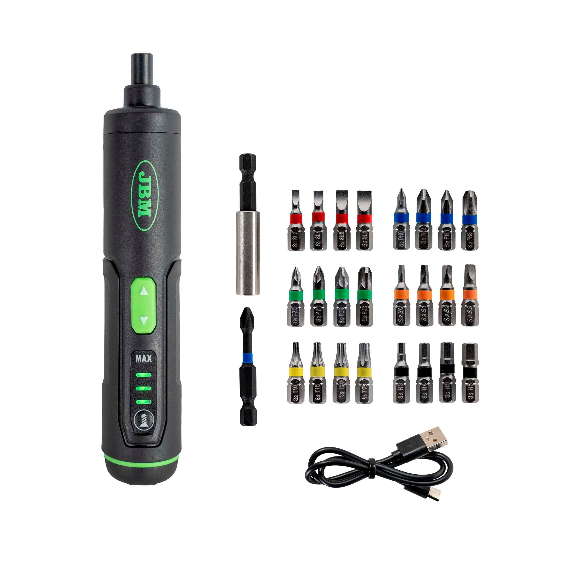 CACCIAVITE A BATTERIA A 3 VELOCITÀ CON PUNTE 54860 JBM