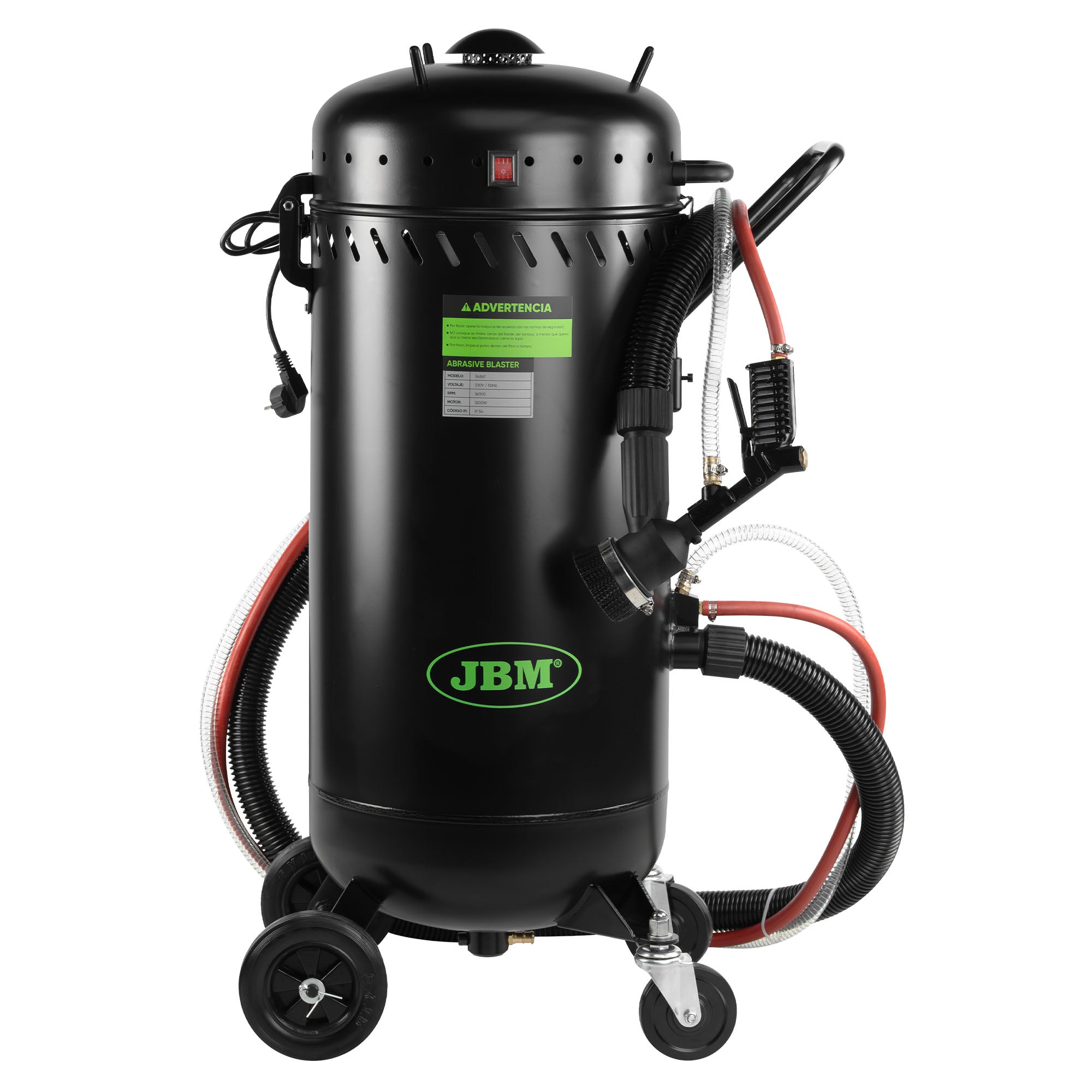 MACCHINA SABBIATRICE CON SISTEMA DI ASPIRAZIONE E VUOTO – 17L 54867 JBM