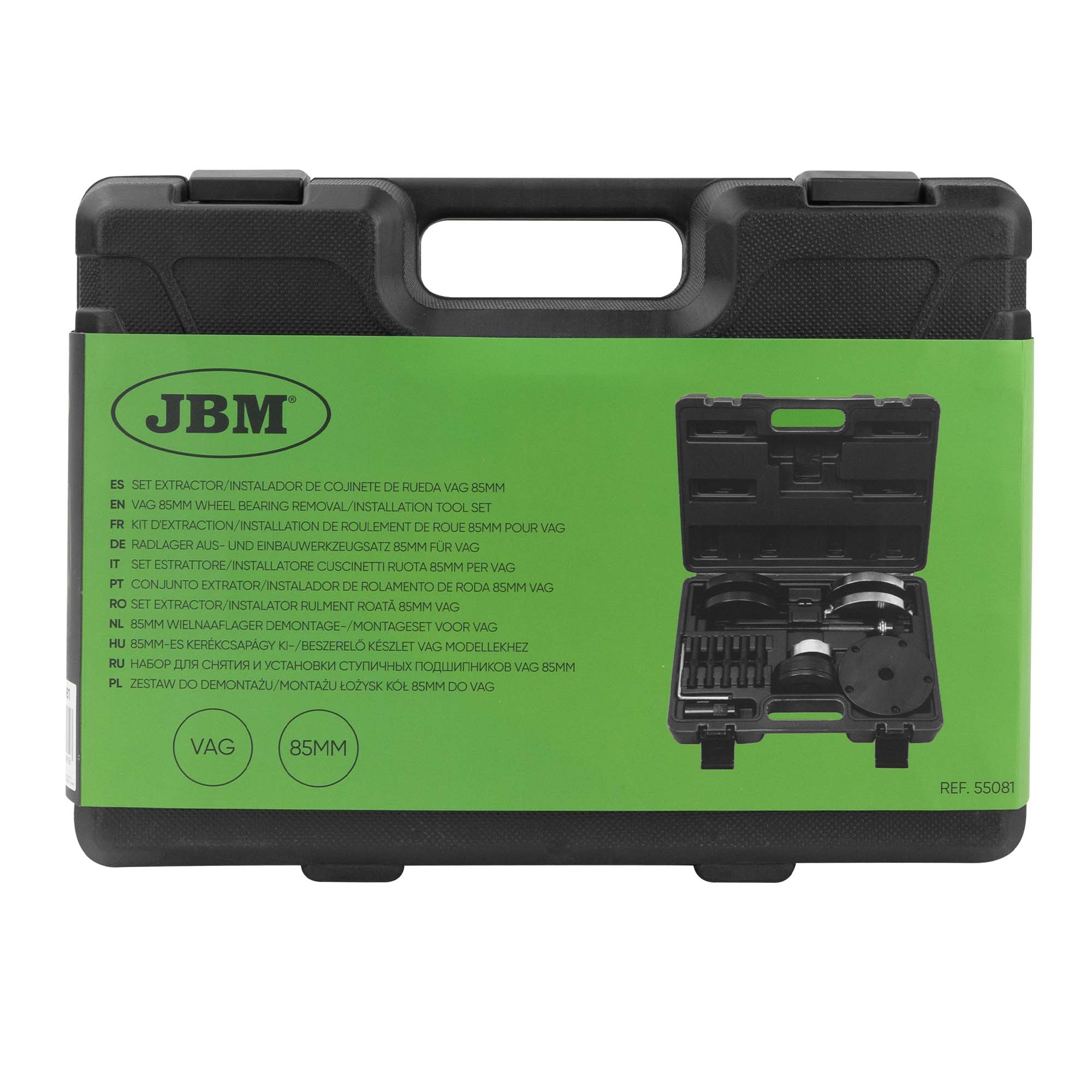 SET ESTRATTORE/INSTALLATORE CUSCINETTI RUOTA VAG 72MM 55080 JBM