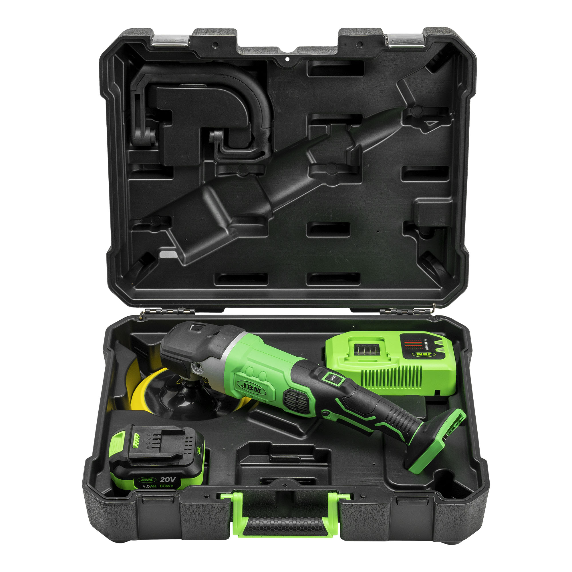 LUCIDATRICE BRUSHLESS A BATTERIA CON CUSTODIA JBM 60009C 4AH SET + MACCHINA DEL CAFFE'