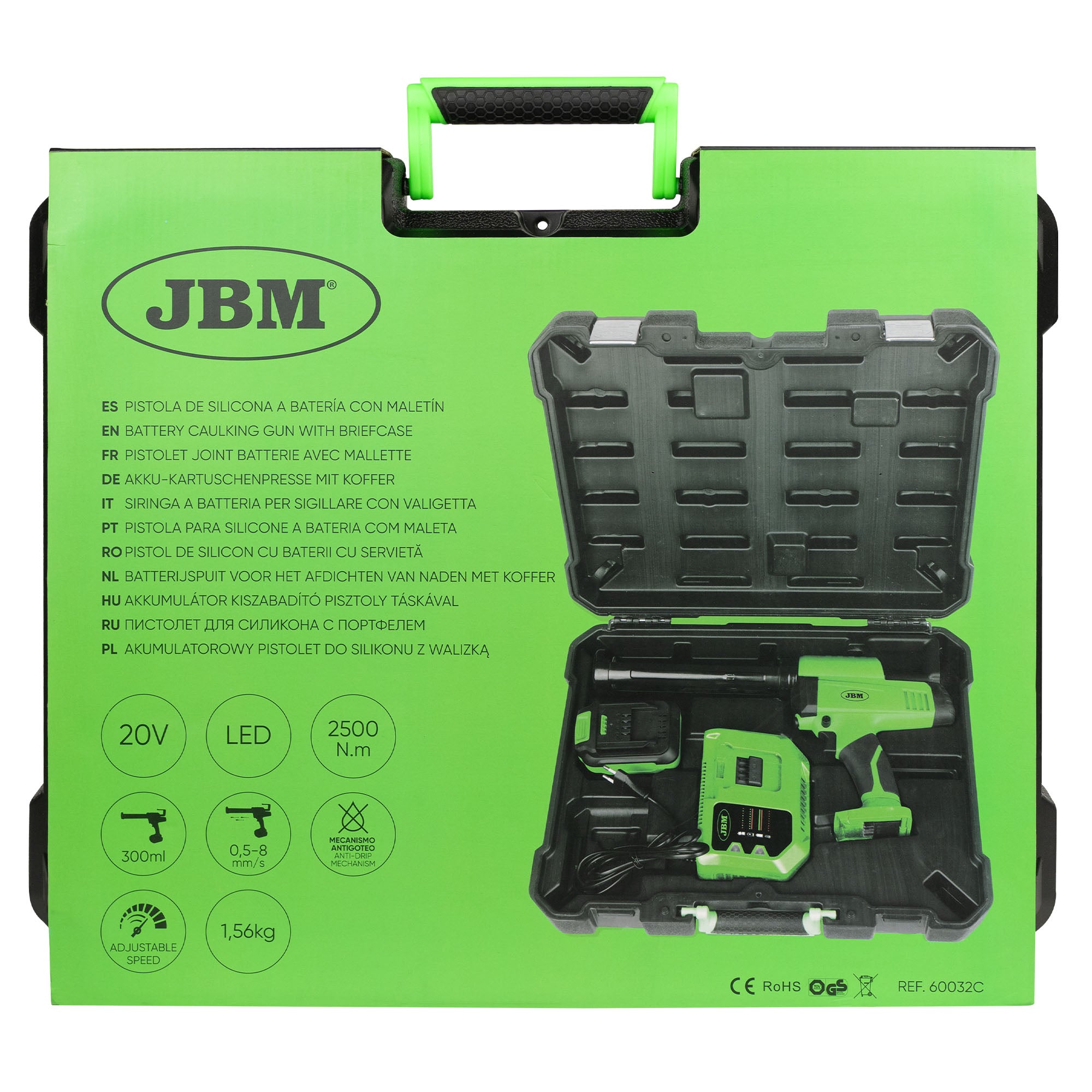 SIRINGA A BATTERIA PER SIGILLARE CON CUSTODIA 60032C JBM
