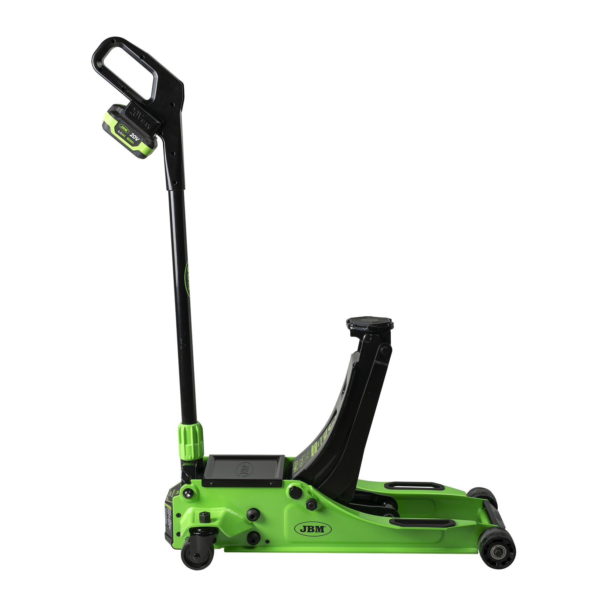 CRIC IDRAULICO A CARRELLO 3T A PROFILO BASSO A BATTERIA 60065 JBM