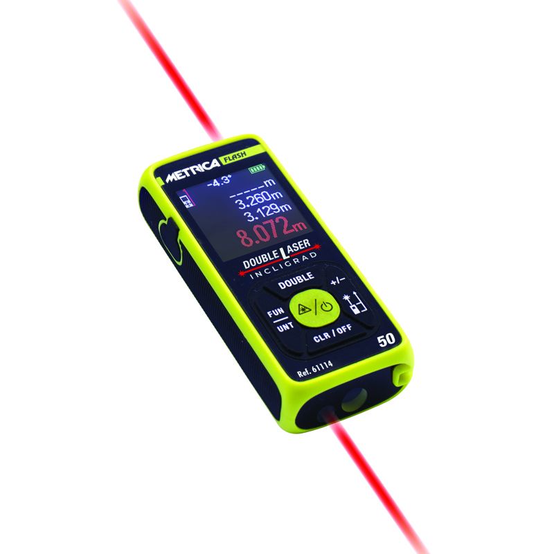 DISTANZIOMETRO LASER METRICA DOUBLE LASER INCLIGRAD 50MT