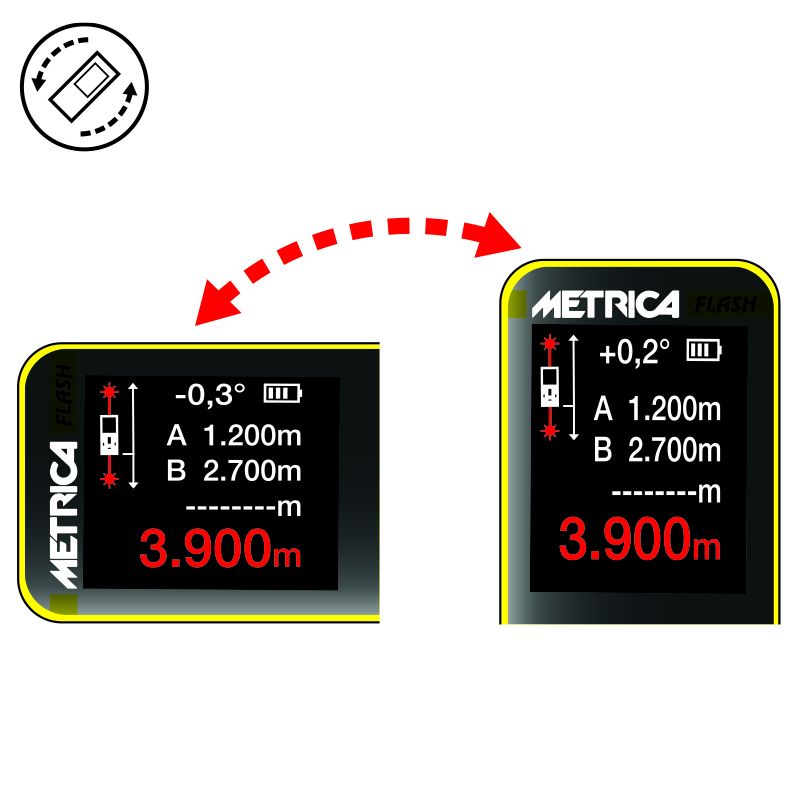 DISTANZIOMETRO LASER METRICA DOUBLE LASER INCLIGRAD 50MT