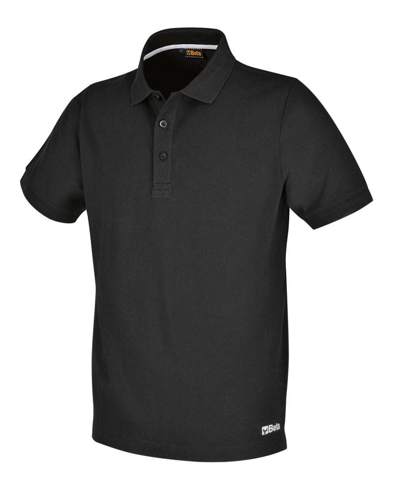 Polo work in cotone 200g, con 3 bottoni, nera Beta 7552N