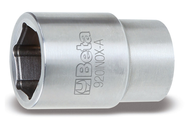 Chiavi a bussola con attacco quadro femmina 1/2" bocca esagonale, in acciaio inossidabile Beta 920INOX-A