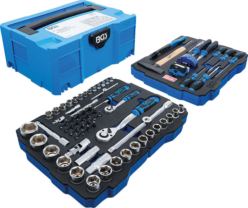 SET 77 PZ,UTENS.ATT. 1/4" E 1/2",BGS SYSTAINER® BGS3357