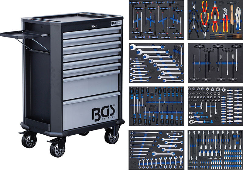 CARRELLO PORTA UTENSILI 8 CASSETTI, CON 296 UTENSILI Bgs BGS4007