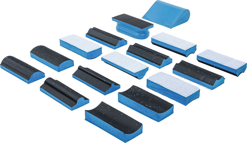 SET 16 PEZZI, BLOCCHI ABRASIVI VELCRATI BGS74365