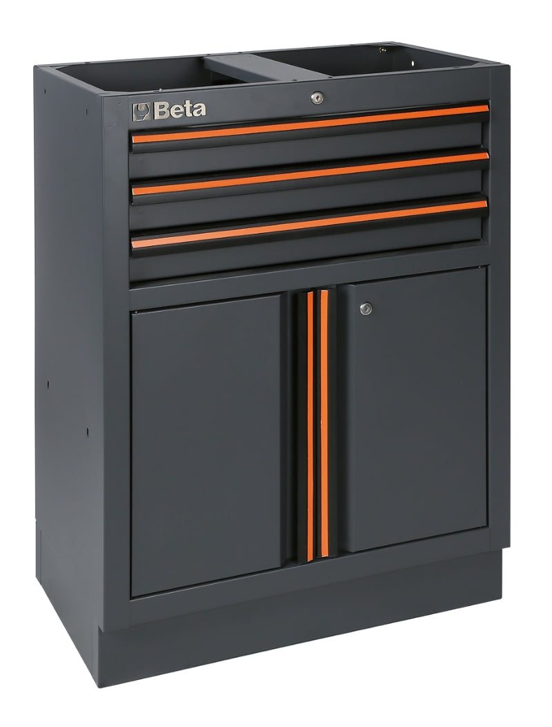 Modulo fisso con 3 cassetti e 2 antine per arredo officina C45PRO 2.0 Beta C45PRO 2.0 M3A