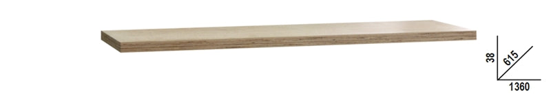 Piano di lavoro C45PRO 2.0 in legno multistrato 1360x615 mm Beta C45PRO 2.0 PWE/2-1,3MT