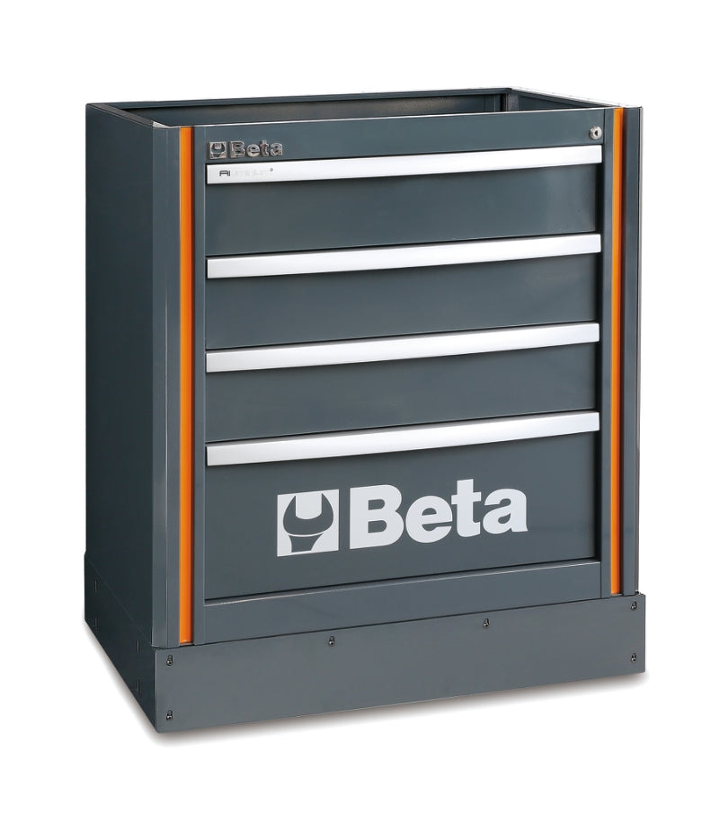Modulo fisso con 4 cassetti per arredo officina Beta C55M4