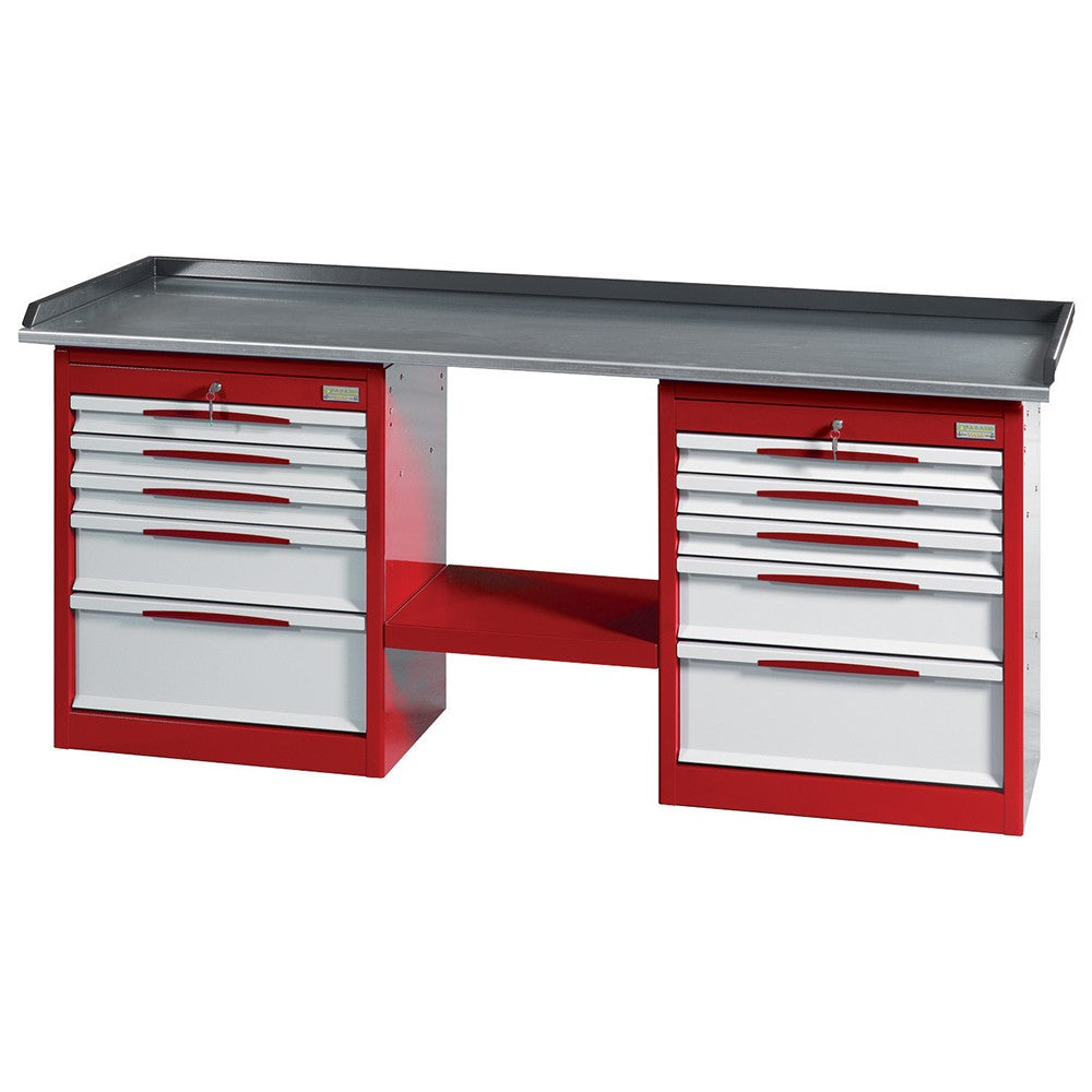 Banco da lavoro con 2 cassettiere 5 cassetti Fasano Tools FG 132/D2