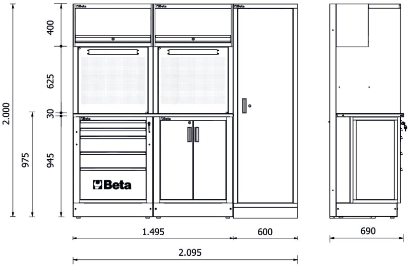 Combinazione arredo officina RSC50 2.0 Beta RSC50 2.0 D