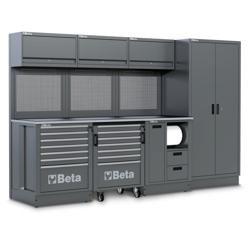 Combinazione arredo officina RSC50 2.0 con 411 utensili Beta RSC50 F/411UT + FRIGORIFERO PROMO SUMMER 2026