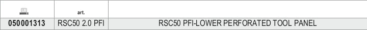 Pannello forato inferiore per arredo officina RSC50 2.0 Beta RSC50 2.0 PFI