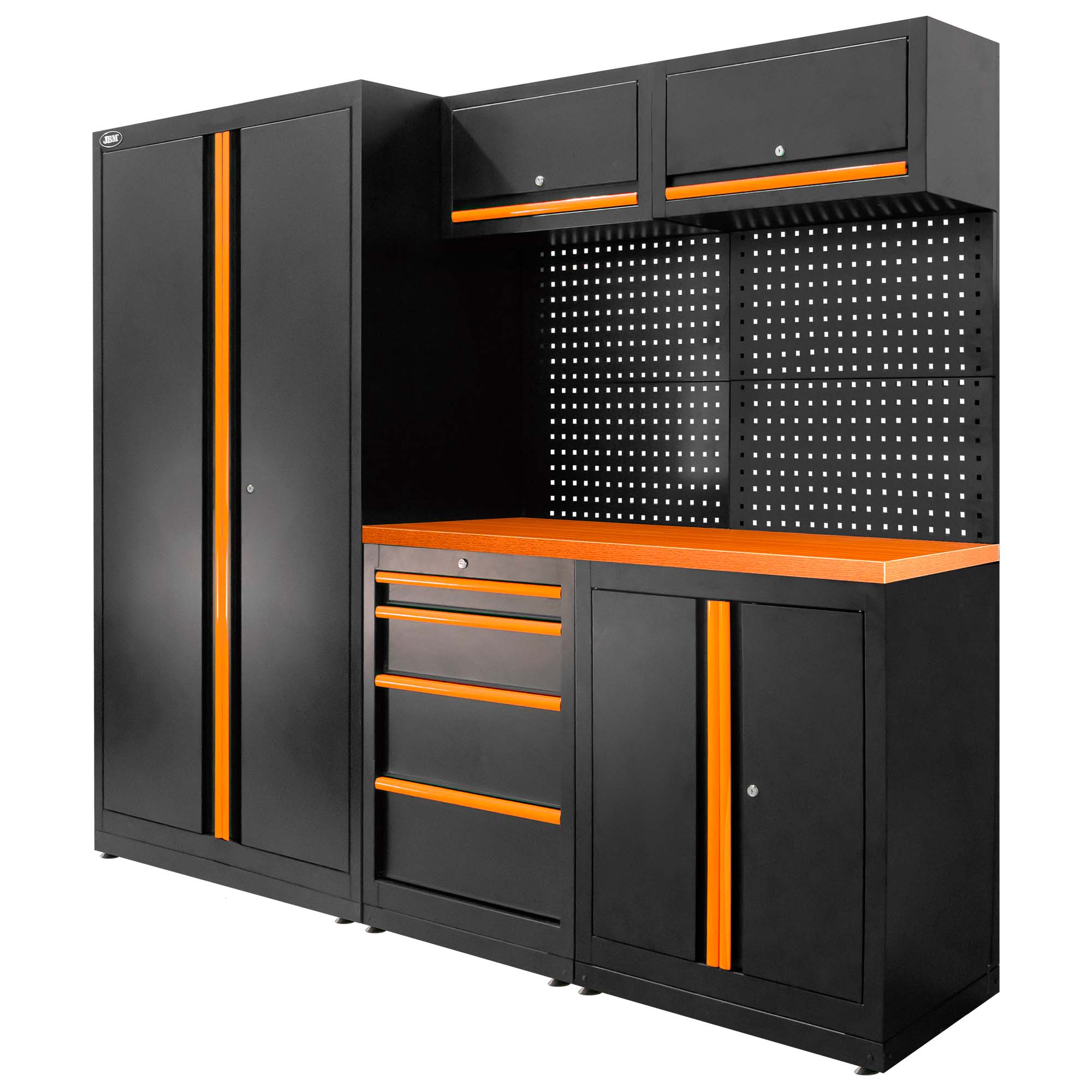 SET DI MOBILI MODULARI (13 PZ) - SET CON ARMADIO A DUE ANTE (REF.18105) - ARANCIONE SERIE579O JBM