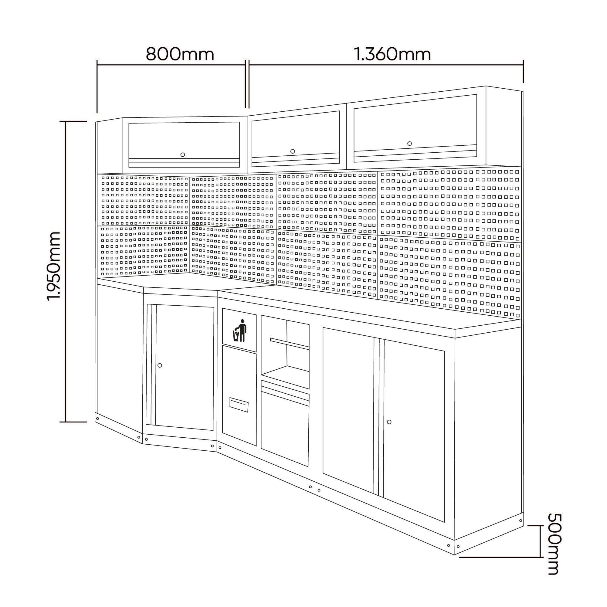 Arredo Garage Officina JBM ESTENSIONE ANGOLARE SERIE518