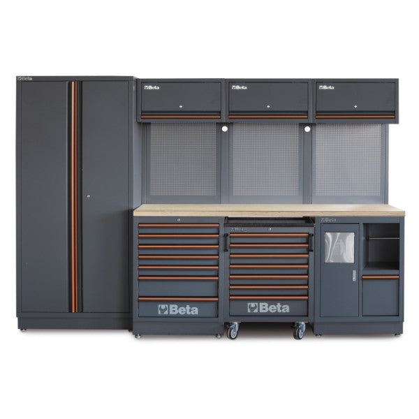 Arredo Officina Beta Utensili C45PRO 2.0 X/W piano inox o legno completo di set 268 utensili + FRIGORIFERO PROMO SUMMER 2026
