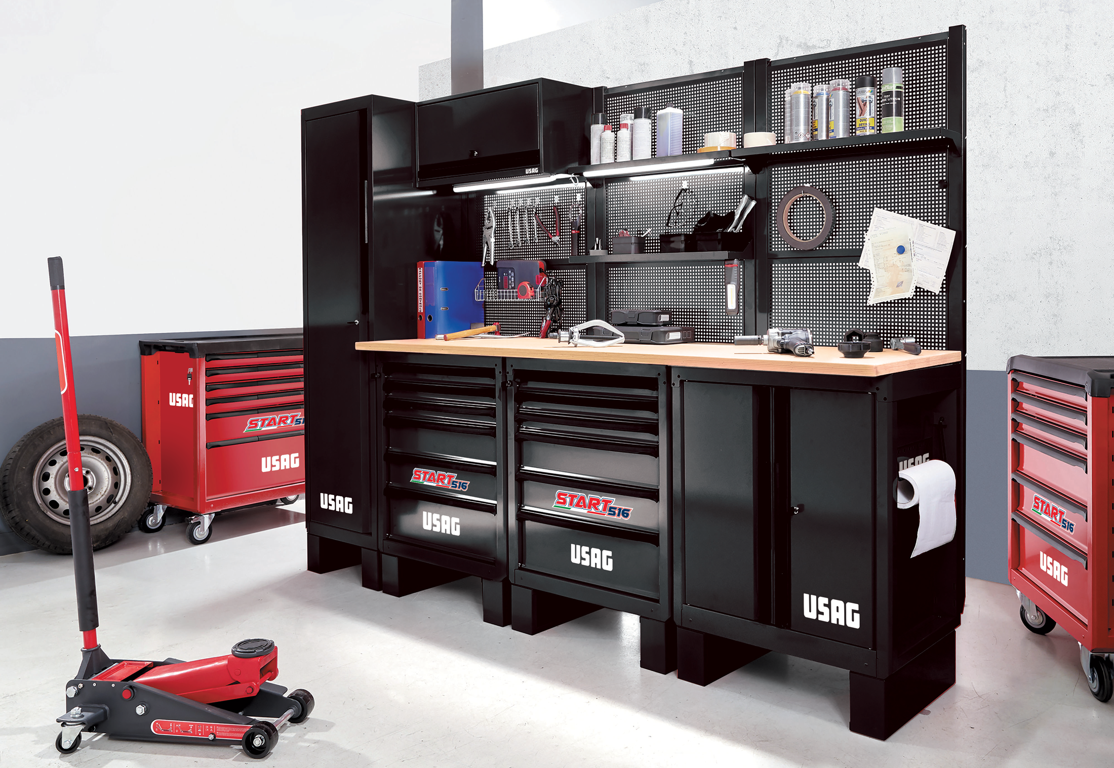 ARREDAMENTO PER OFFICINA piano legno Usag 516 SA/C1