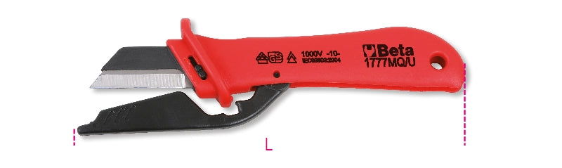 Coltello spellacavi isolato Beta 1777MQ/U Isolamento 1000V