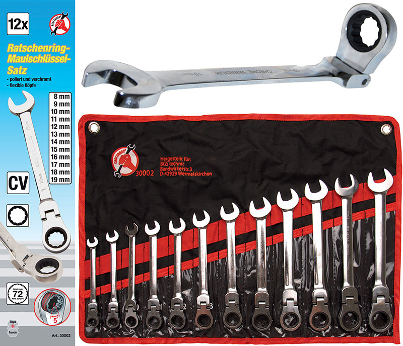 SET 12 PZ.CHIAVI COMB.CRICCH.C/SNODO 8-19 MM BGS30002