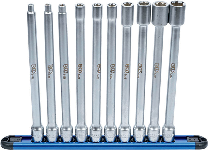 SERIE 10 PEZZI, BUSSOLE TORX FEMMINA XXL, E6 - E20, ATT. 3/8” BGS70026