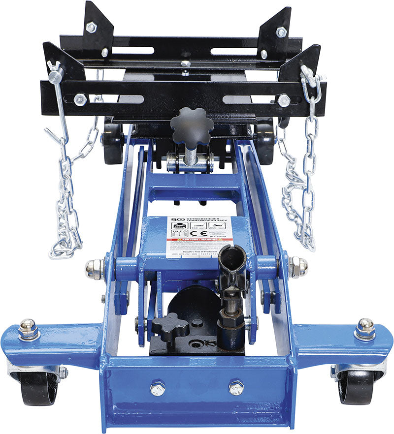 SOLLEVATORE IDRAULICO A CARRELLO PER TRASMISSIONI,500 KG BGS70029