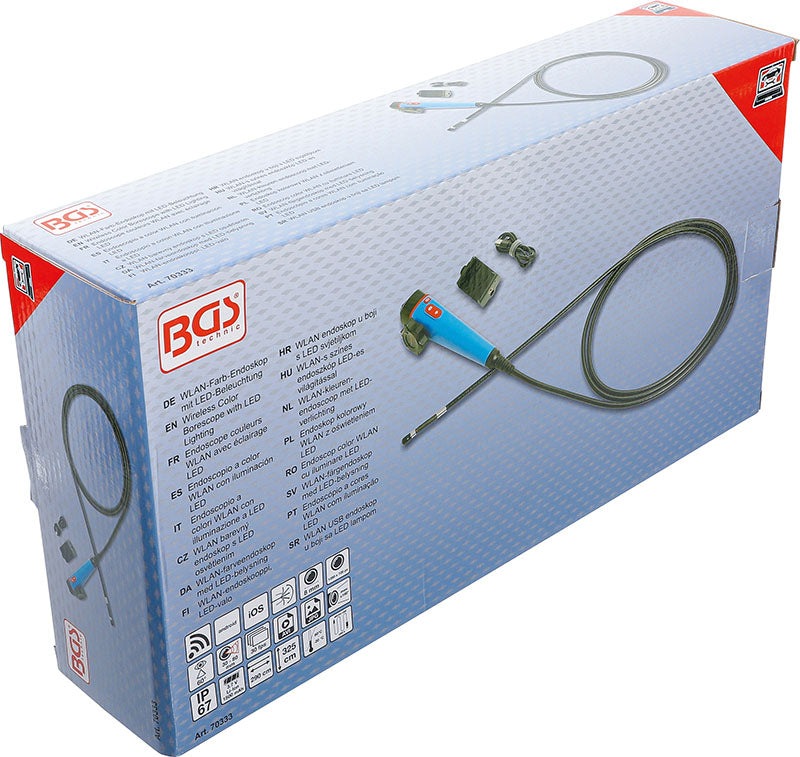ENDOSCOPIO A COLORI WIRELESS, CON ILLUMINAZIONE A LED BGS70333