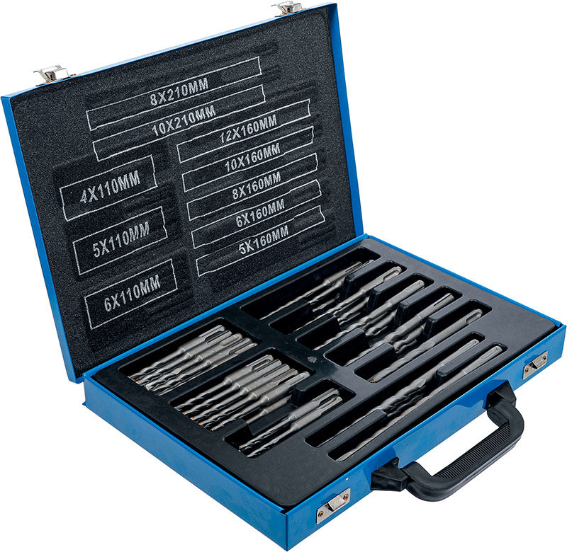 SET 56 PEZZI, PUNTE DA TRAPANO, CON ATTACCO SDS, AL CARBURO, 4 - 12 MM BGS7894